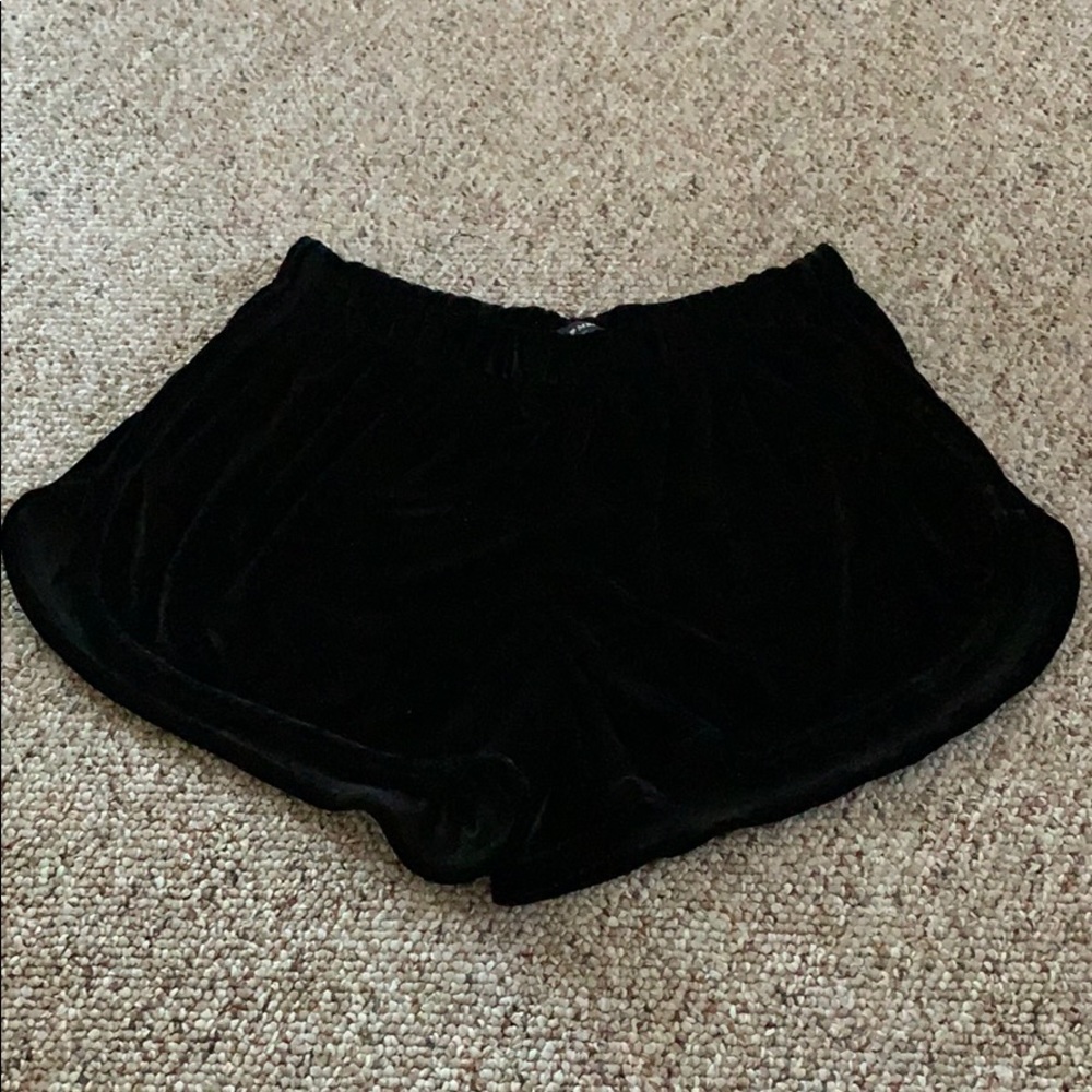 Brandy Melville black velvet shorts!